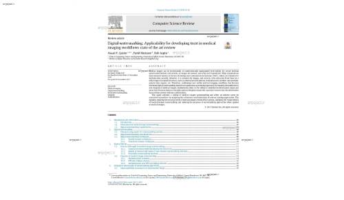 Digital watermarking: Applicability for developing trust in medical imaging workflows state of the art review